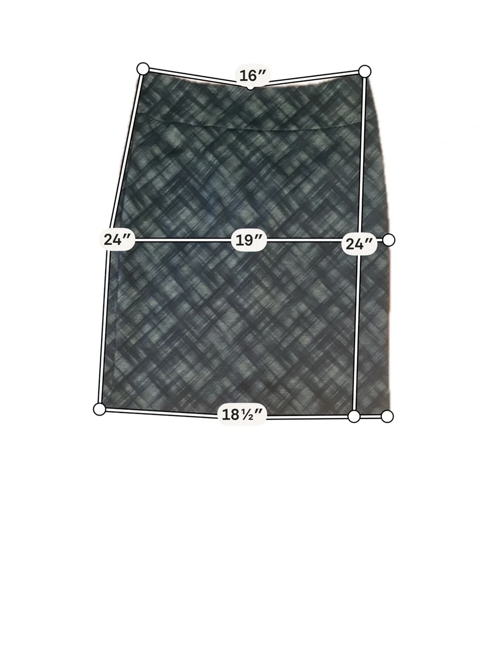 Margaret M Black & Gray Crosshatch Pencil Skirt